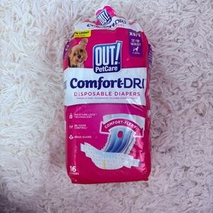 OUT! PetCare Comfort-Dri Disposable dog Diapers size XS/S